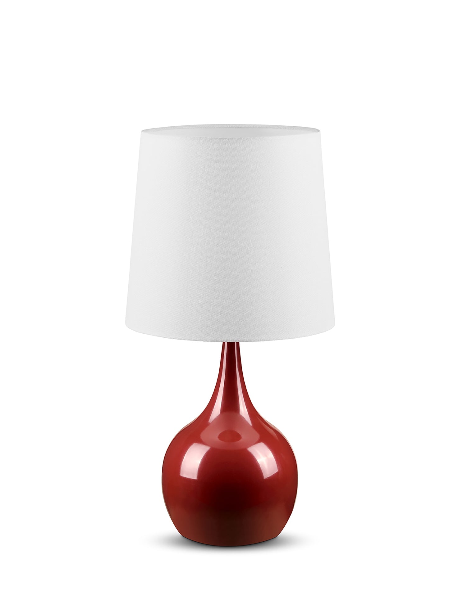 Minimalist Burgundy Table Lamp with Touch Switch By Homeroots | Table Lamps | Modishstore