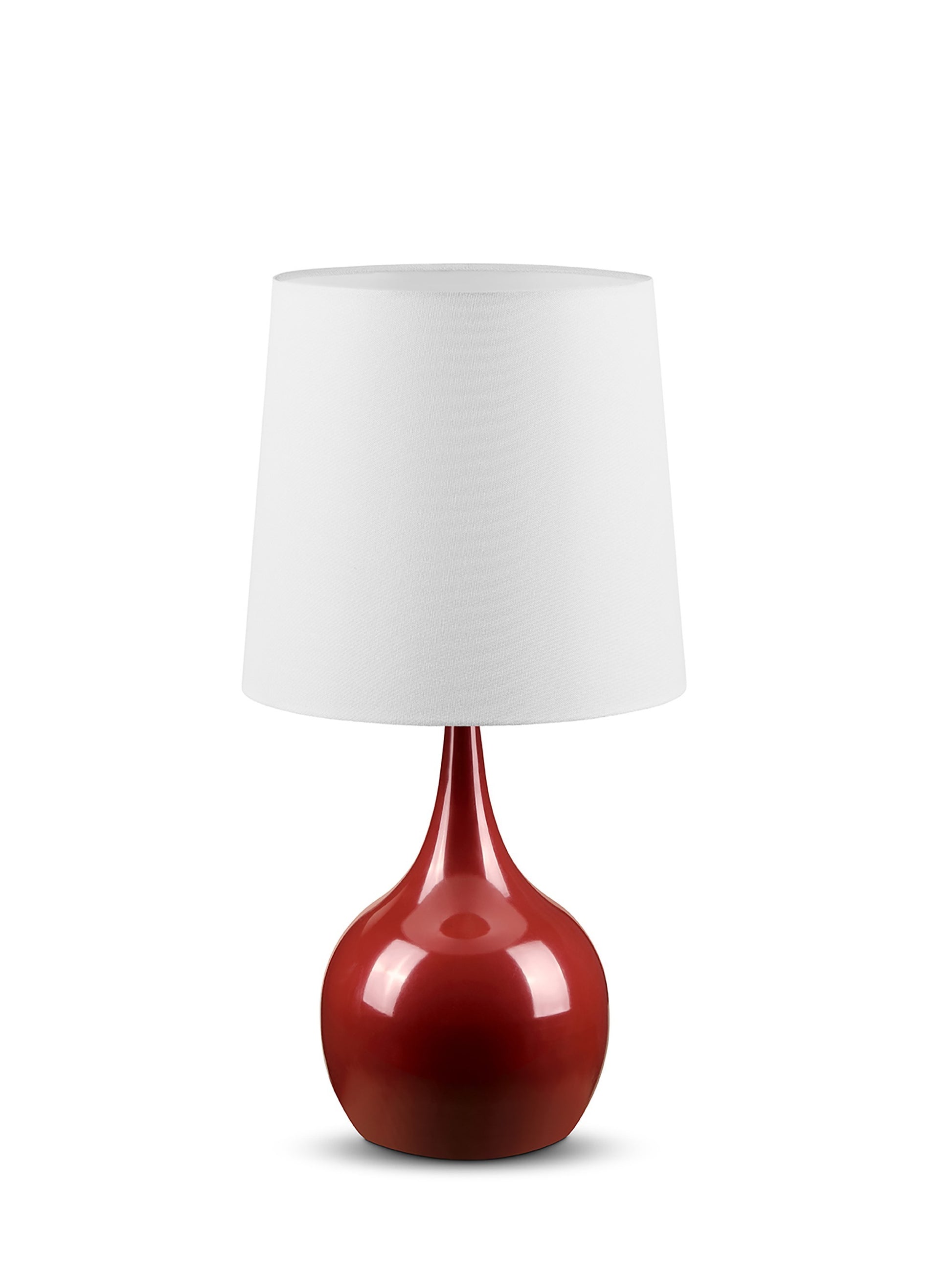 Minimalist Burgundy Table Lamp with Touch Switch By Homeroots | Table Lamps | Modishstore - 3