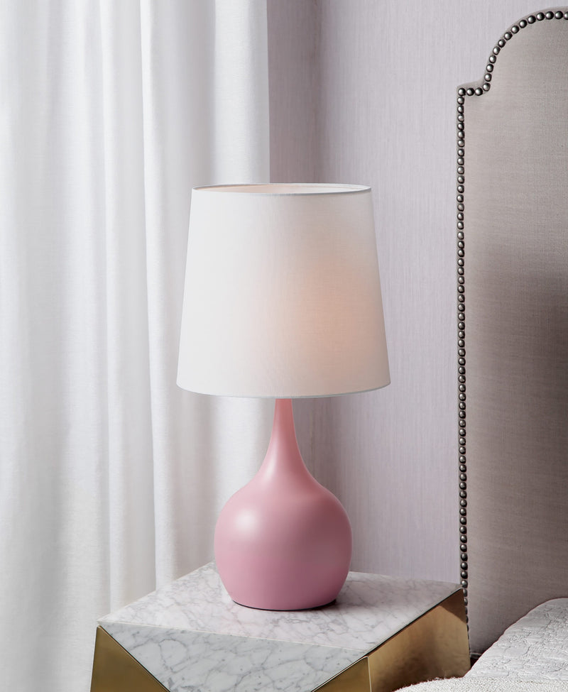 Minimalist Light Pink Table Lamp with Touch Switch By Homeroots | Table Lamps | Modishstore - 2