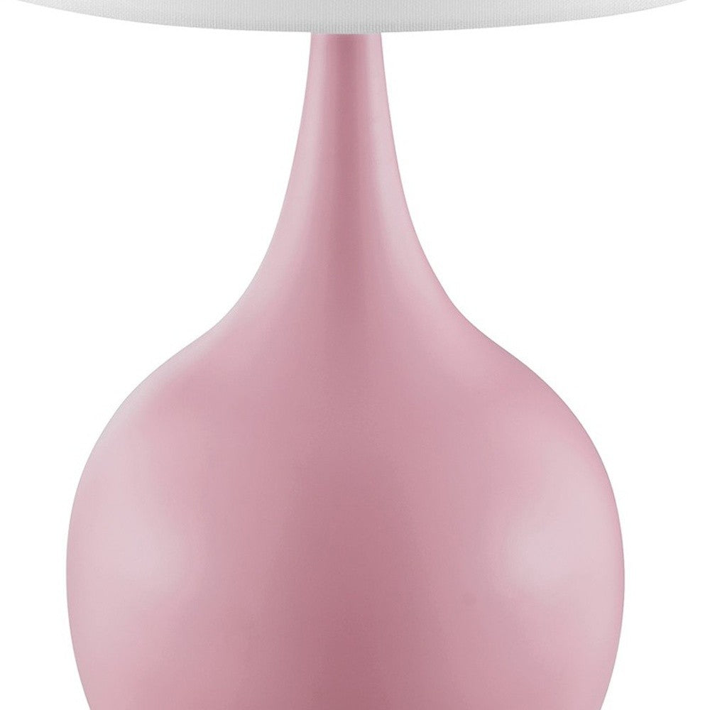 Minimalist Light Pink Table Lamp with Touch Switch By Homeroots | Table Lamps | Modishstore - 4