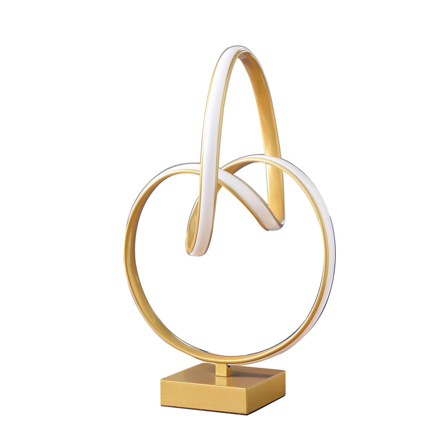 19" Gold Metal Abstract Geo LED Table Lamp By Homeroots | Table Lamps | Modishstore - 2