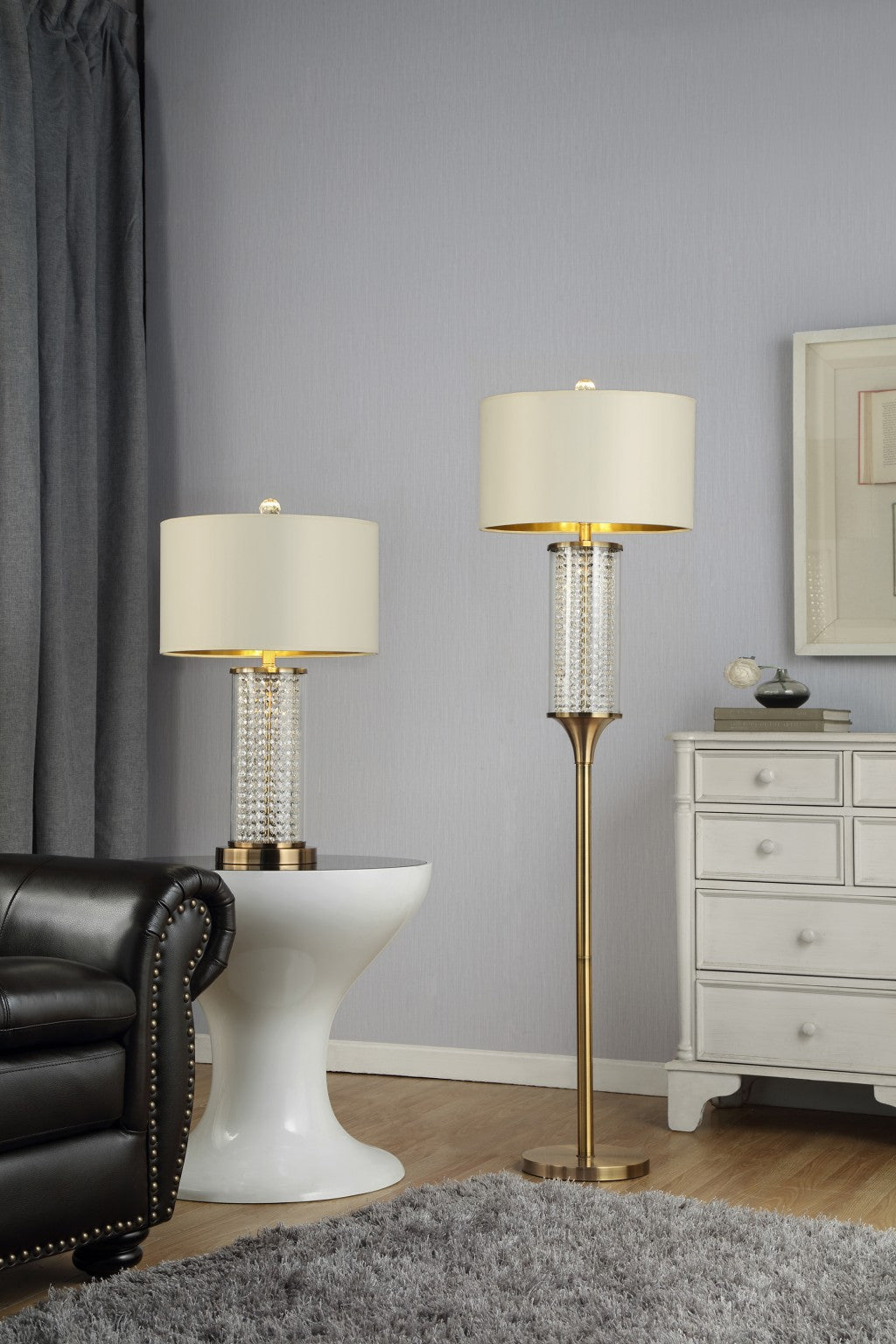 Gold Crystal Desk Lamp By Homeroots | Table Lamps | Modishstore - 4