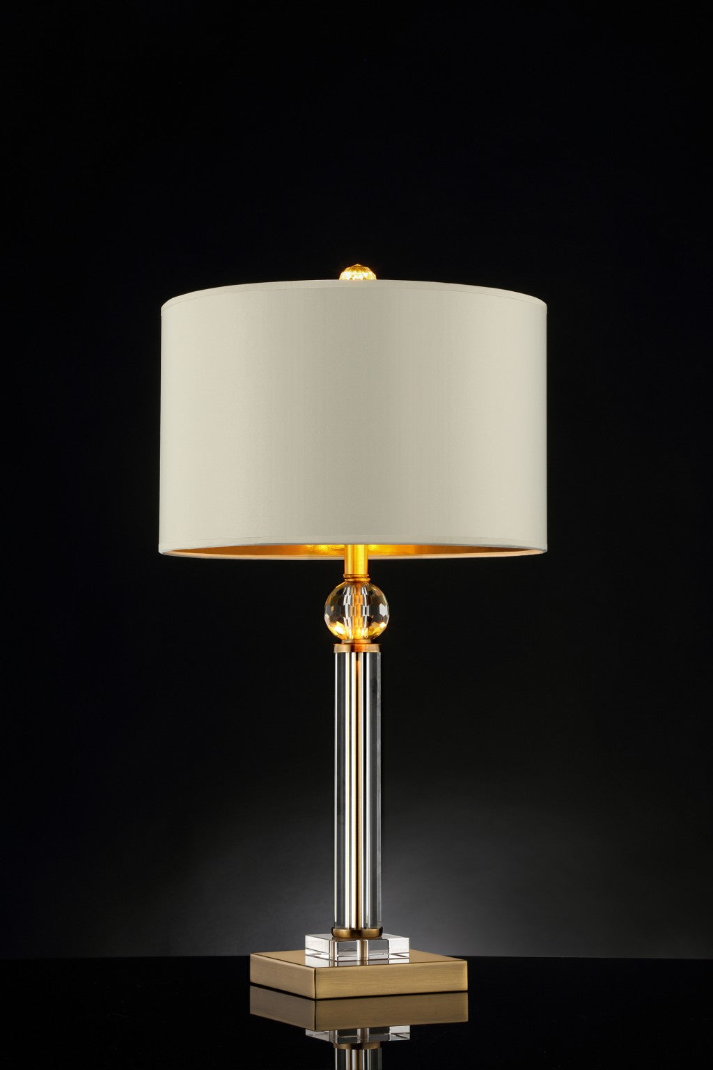 Gold Crystal Accent Desk Lamp By Homeroots | Table Lamps | Modishstore - 3