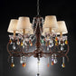 Burnished Bronze Hanging Ceiling Lamp with Clear and Amber Crystals By Homeroots | Ceiling Lamps | Modishstore - 2