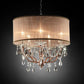Silver and Pink Faux Crystal Hanging Chandelier Lamp By Homeroots | Chandeliers | Modishstore
