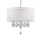 Chic Silver Ceiling Lamp with Crystal Accents and Silver Shade By Homeroots | Ceiling Lamps | Modishstore