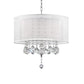 Chic Silver Ceiling Lamp with Crystal Accents and Silver Shade By Homeroots | Ceiling Lamps | Modishstore - 2
