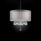 Chic Silver Ceiling Lamp with Crystal Accents and Silver Shade By Homeroots | Ceiling Lamps | Modishstore - 2
