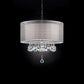 Chic Silver Ceiling Lamp with Crystal Accents and Silver Shade By Homeroots | Ceiling Lamps | Modishstore - 3