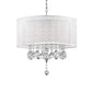 Chic Silver Ceiling Lamp with Crystal Accents and Silver Shade By Homeroots | Ceiling Lamps | Modishstore - 4