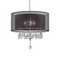 Contempo Silver Ceiling Lamp with Black Shade and Crystal Accents By Homeroots | Ceiling Lamps | Modishstore - 2