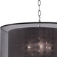 Contempo Silver Ceiling Lamp with Black Shade and Crystal Accents By Homeroots | Ceiling Lamps | Modishstore - 6
