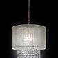 Primo Gold Finish Ceiling Lamp with Crystal Accents and White Shade By Homeroots | Ceiling Lamps | Modishstore - 2