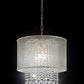 Primo Gold Finish Ceiling Lamp with Crystal Accents and White Shade By Homeroots | Ceiling Lamps | Modishstore - 3