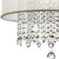 Primo Gold Finish Ceiling Lamp with Crystal Accents and White Shade By Homeroots | Ceiling Lamps | Modishstore - 5