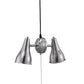 Two Light Industrial Silver Hanging Light By Homeroots | Chandeliers | Modishstore - 3