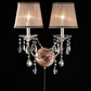 Silver and Pink Faux Crystal Dual Light Hanging Wall Sconce By Homeroots | Sconces | Modishstore