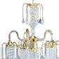 Two Tier Crystal and Gold Hanging Chandelier Light By Homeroots | Chandeliers | Modishstore - 3