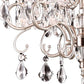 Glam Silver Crystals and White Shade Chandelier By Homeroots | Chandeliers | Modishstore - 3