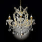 Five Light Glam Gold and Faux Crystal Chandelier By Homeroots | Chandeliers | Modishstore - 2