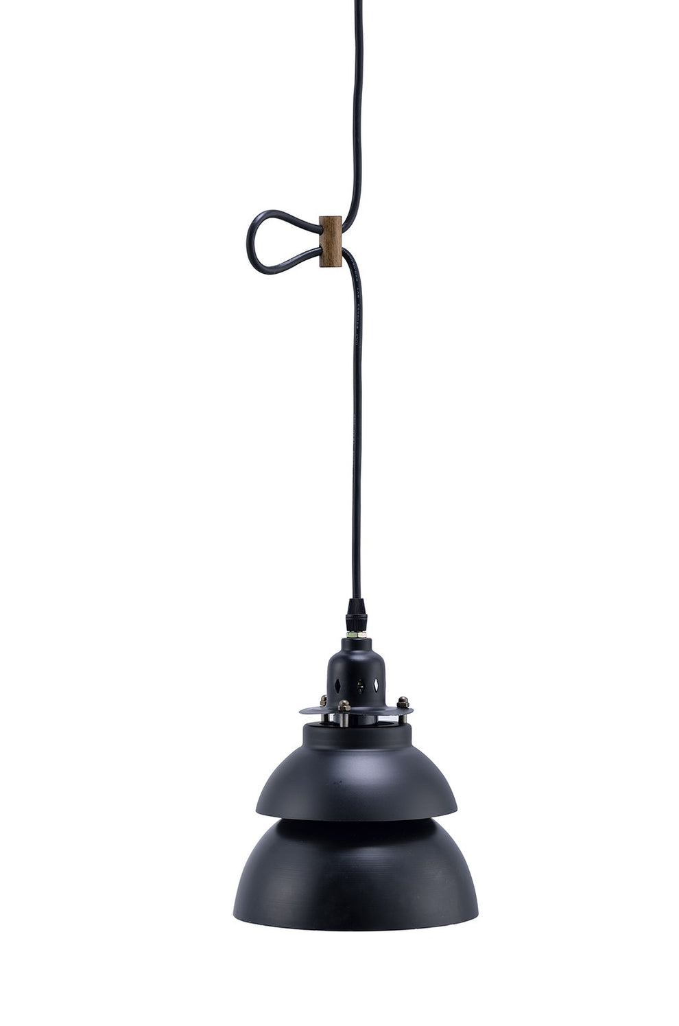 Industrial Two Tier Black Metal Hanging Light By Homeroots | Pendant Lamps | Modishstore - 2