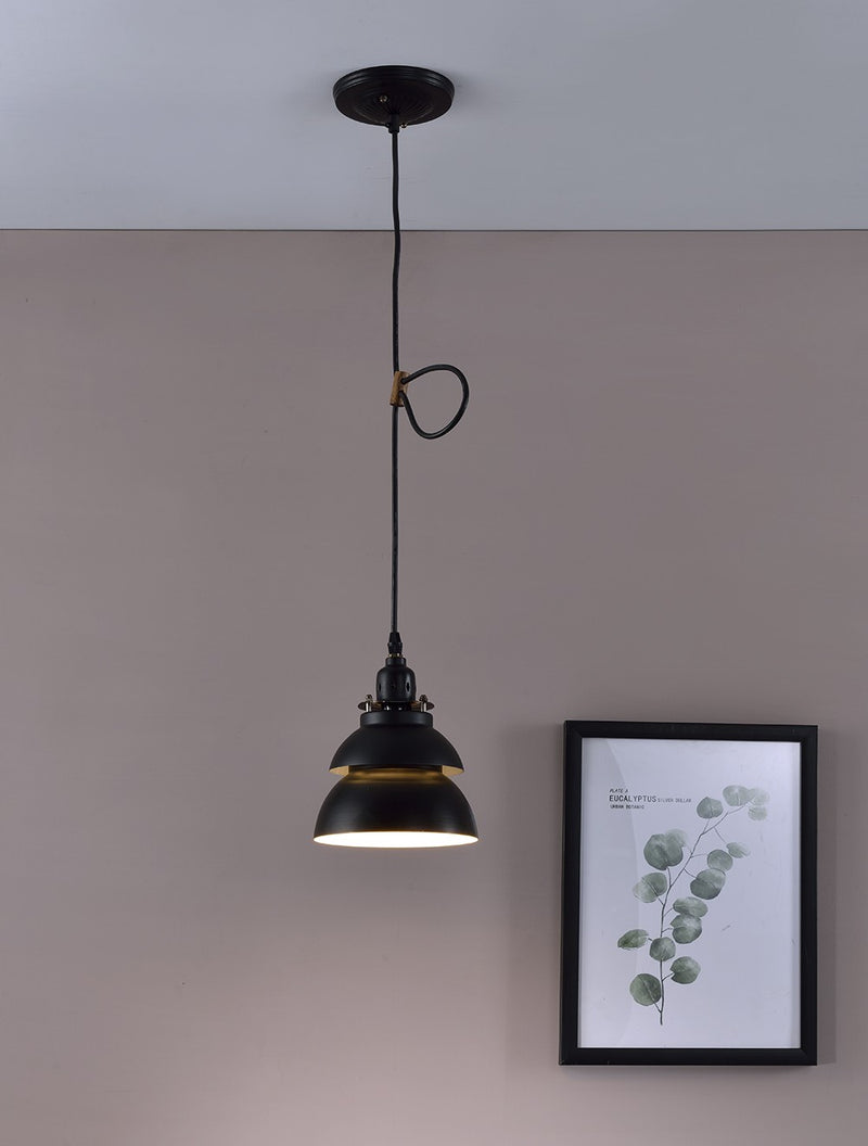 Industrial Two Tier Black Metal Hanging Light By Homeroots | Pendant Lamps | Modishstore
