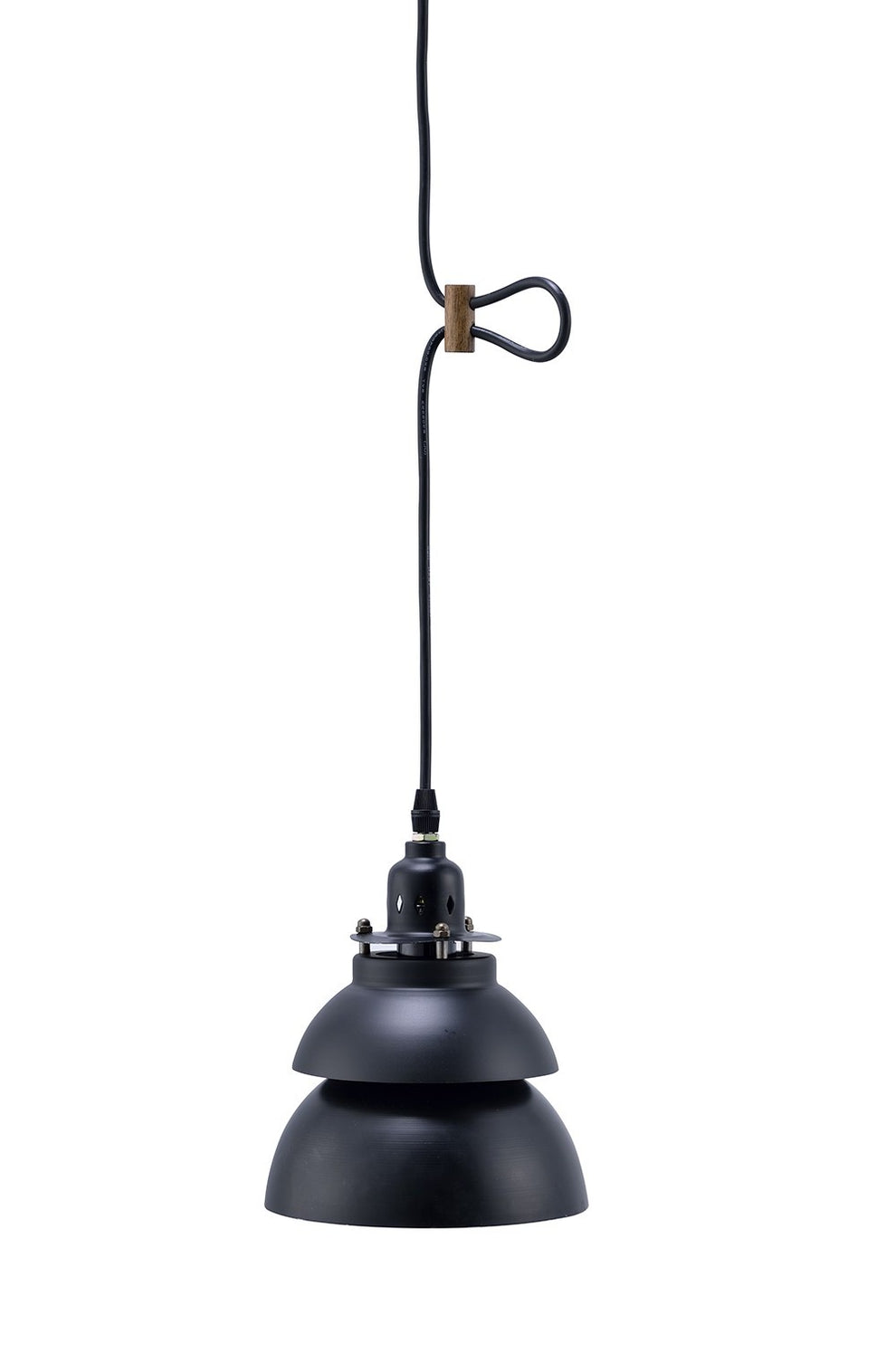 Industrial Two Tier Black Metal Hanging Light By Homeroots | Pendant Lamps | Modishstore - 3