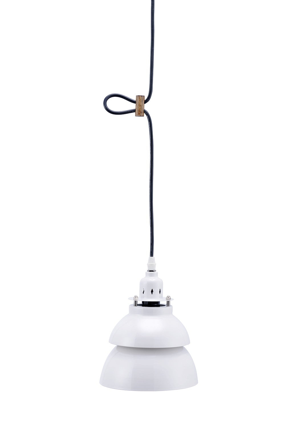 Industrial Two Tier White Metal Hanging Light By Homeroots | Pendant Lamps | Modishstore - 2