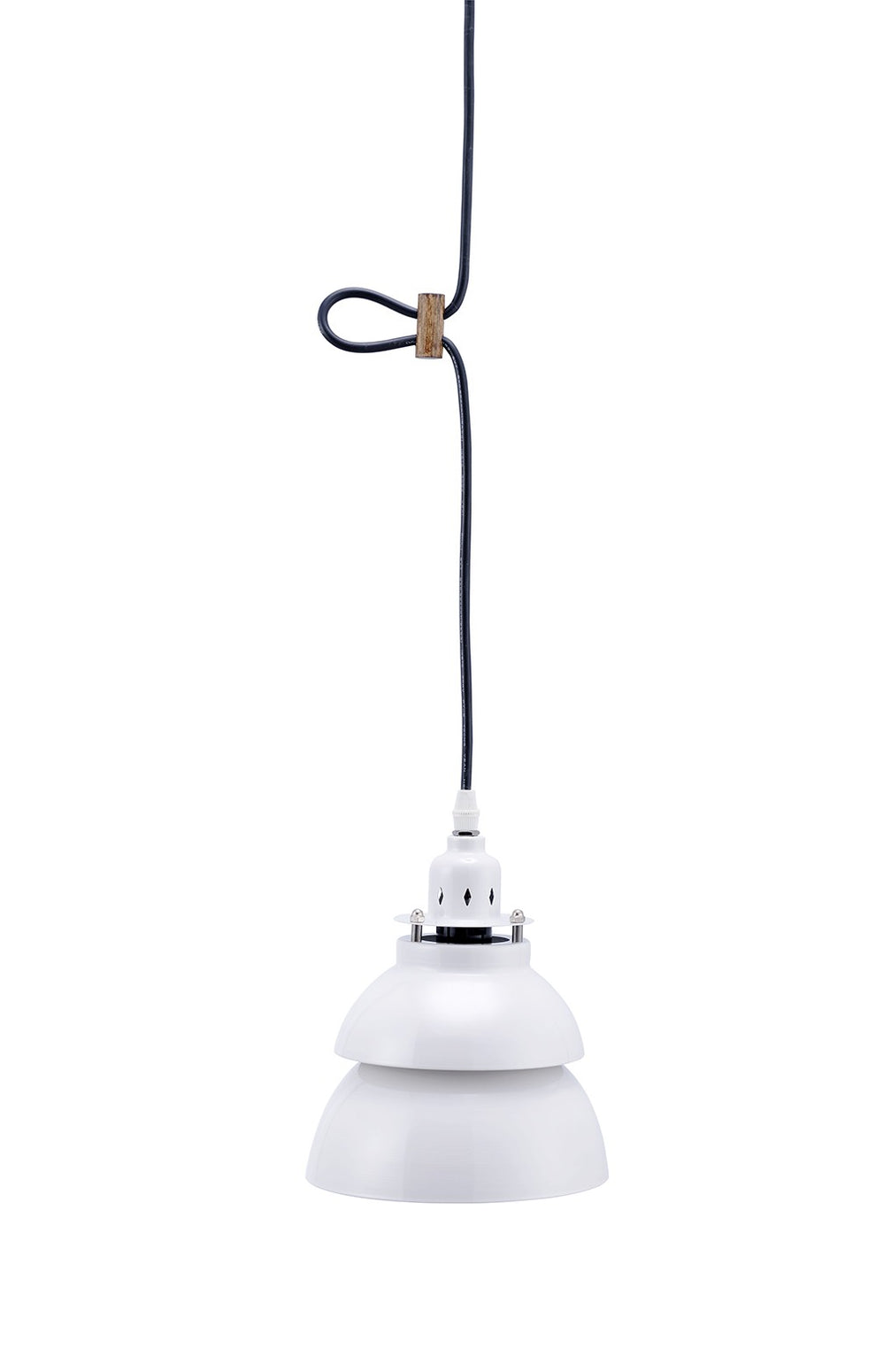 Industrial Two Tier White Metal Hanging Light By Homeroots | Pendant Lamps | Modishstore - 2