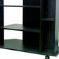 35" Black Open Shelving TV Stand By Homeroots