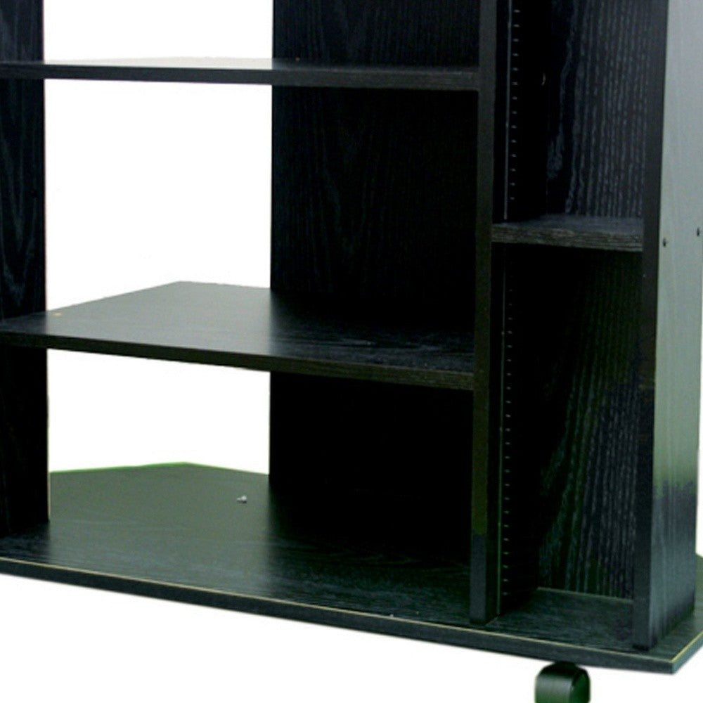 35" Black Open Shelving TV Stand By Homeroots | TV Stands | Modishstore - 4