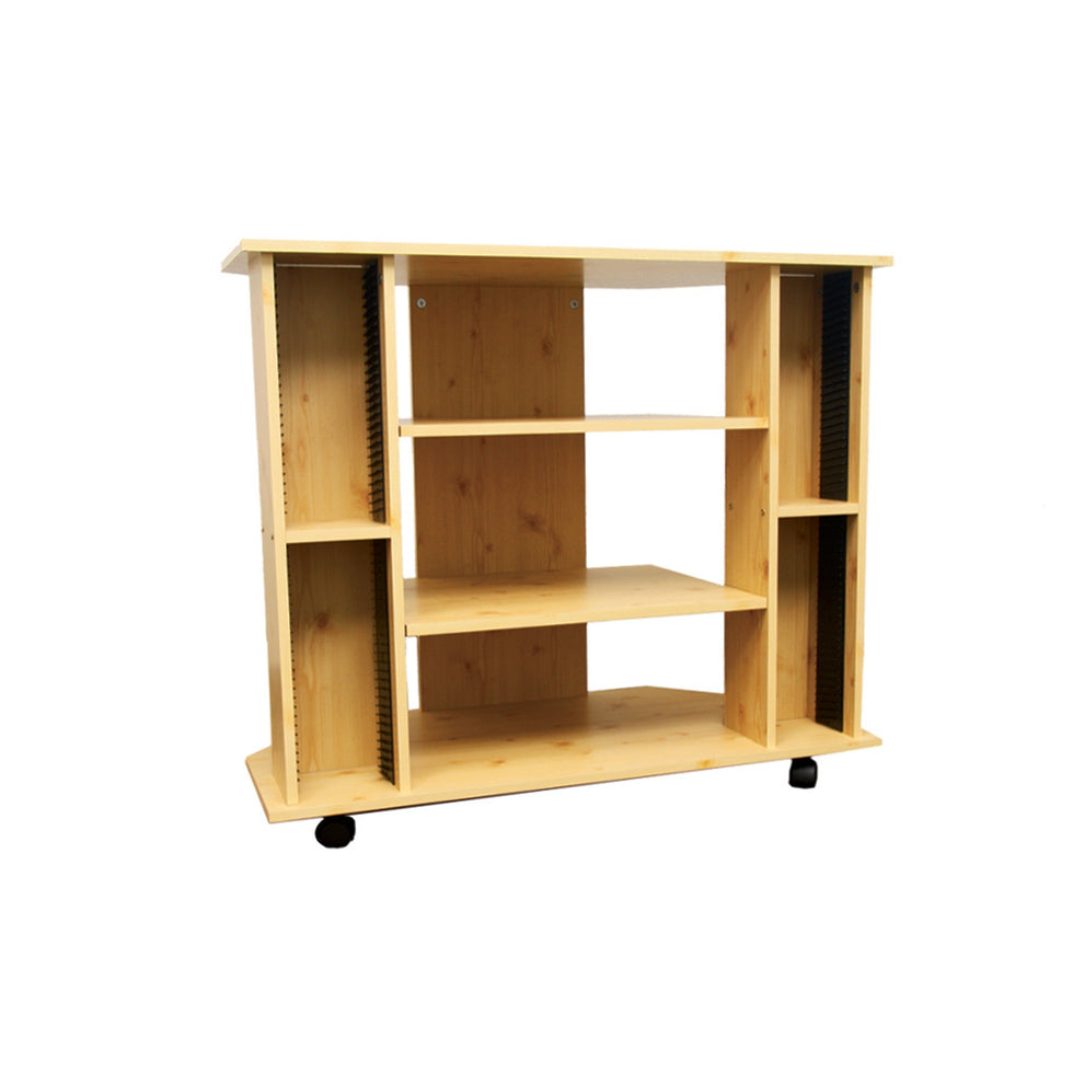 35" Wood Brown Open Shelving TV Stand By Homeroots | TV Stands | Modishstore - 2