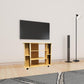 35" Wood Brown Open Shelving TV Stand By Homeroots