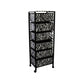 Zebra Black and White Rolling Six Drawer Tower Organizer By Homeroots | Shelves & Shelving Units | Modishstore - 3