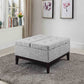 36” Heathered Gray and Black Ottoman with Hidden Storage By Homeroots | End Tables | Modishstore