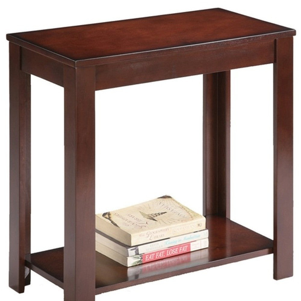 24" Brown End Table With Shelf By Homeroots | End Tables | Modishstore - 4