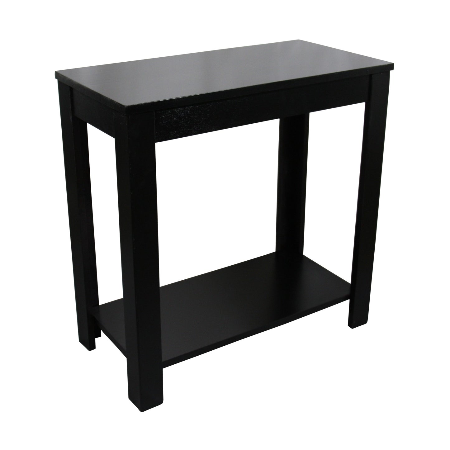 24" Black End Table With Shelf By Homeroots | End Tables | Modishstore