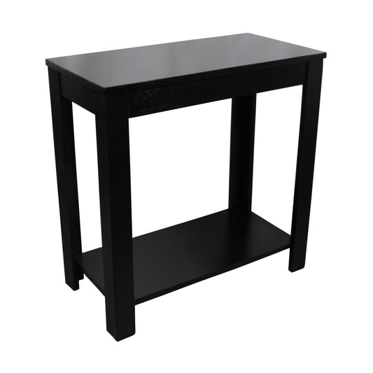 24" Black End Table With Shelf By Homeroots | End Tables | Modishstore