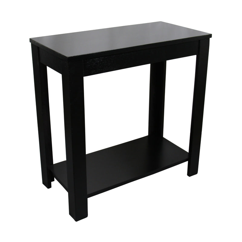 24" Black End Table With Shelf By Homeroots | End Tables | Modishstore