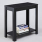 24" Black End Table With Shelf By Homeroots | End Tables | Modishstore - 7