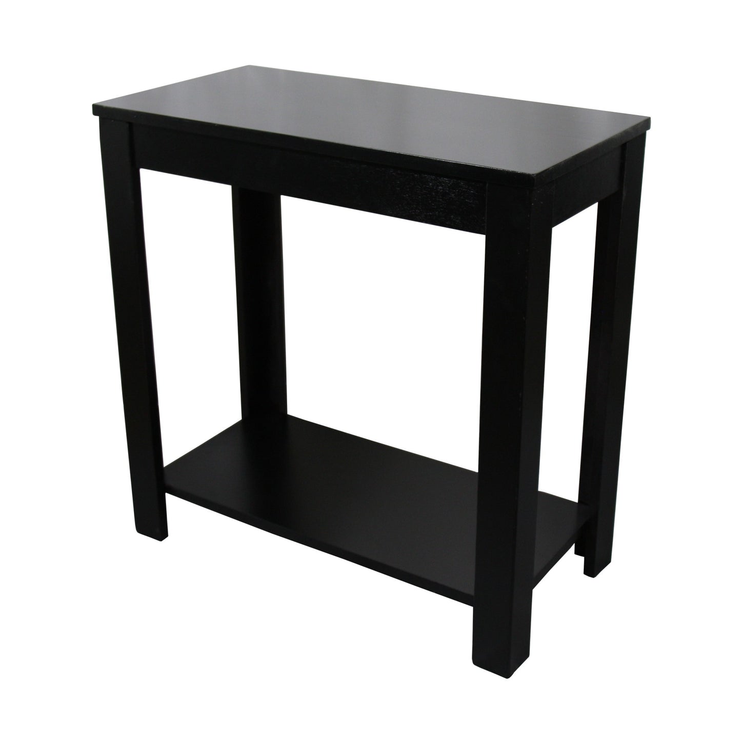 24" Black End Table With Shelf By Homeroots | End Tables | Modishstore - 3