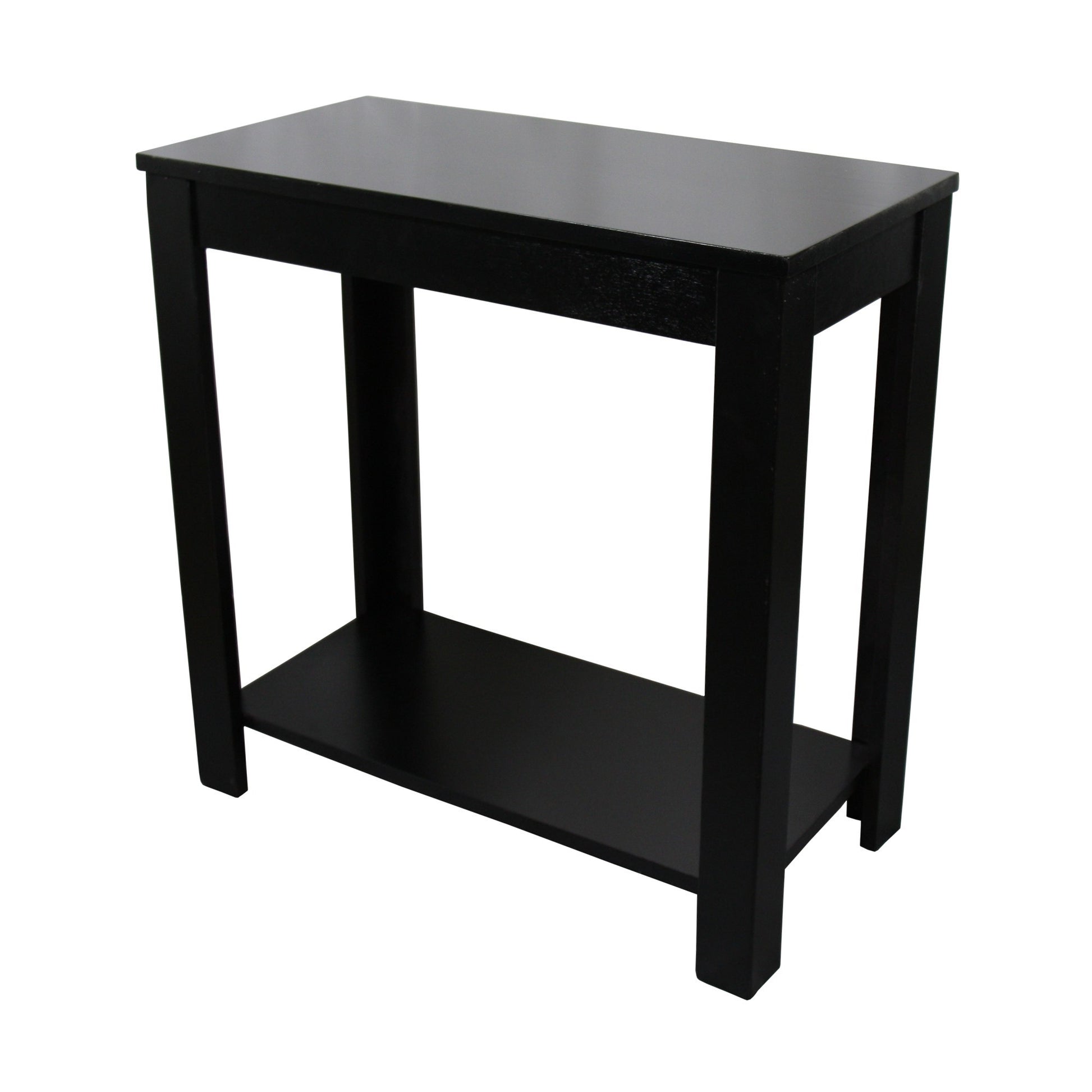 24" Black End Table With Shelf By Homeroots | End Tables | Modishstore - 3