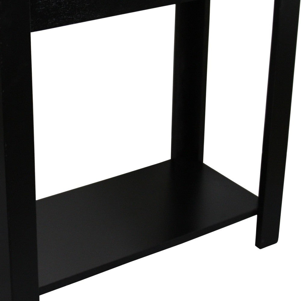 24" Black End Table With Shelf By Homeroots | End Tables | Modishstore - 6