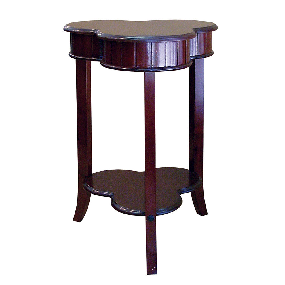 28" Brown Solid And Manufactured Wood Free Form End Table With Shelf By Homeroots | End Tables | Modishstore - 3