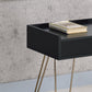 24" Gold And Black Modern Rectangular End Table With Drawer By Homeroots | End Tables | Modishstore - 6