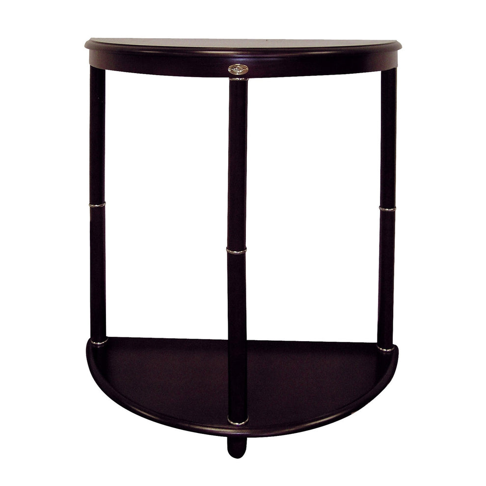 26" Dark Brown Manufactured Wood Half Circle End Table By Homeroots | End Tables | Modishstore - 3
