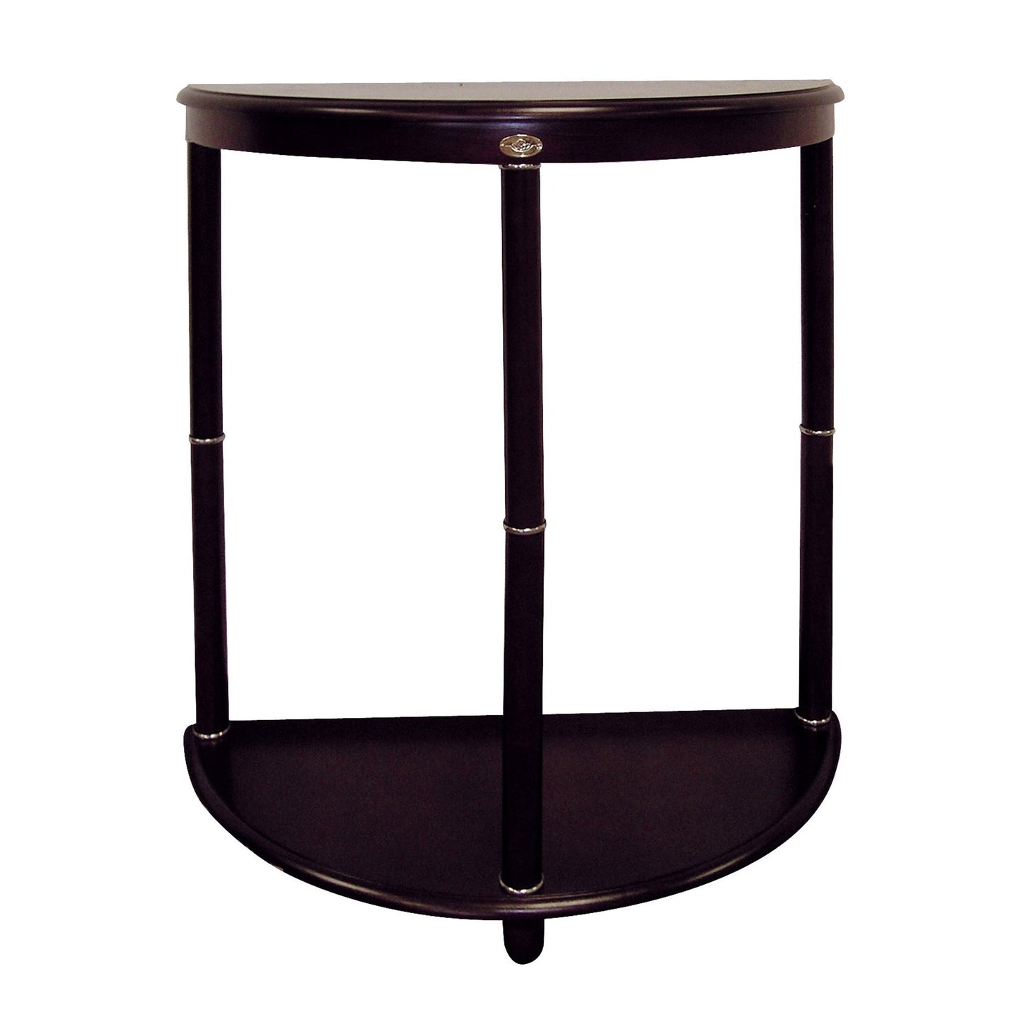 26" Dark Brown Manufactured Wood Half Circle End Table By Homeroots | End Tables | Modishstore - 2