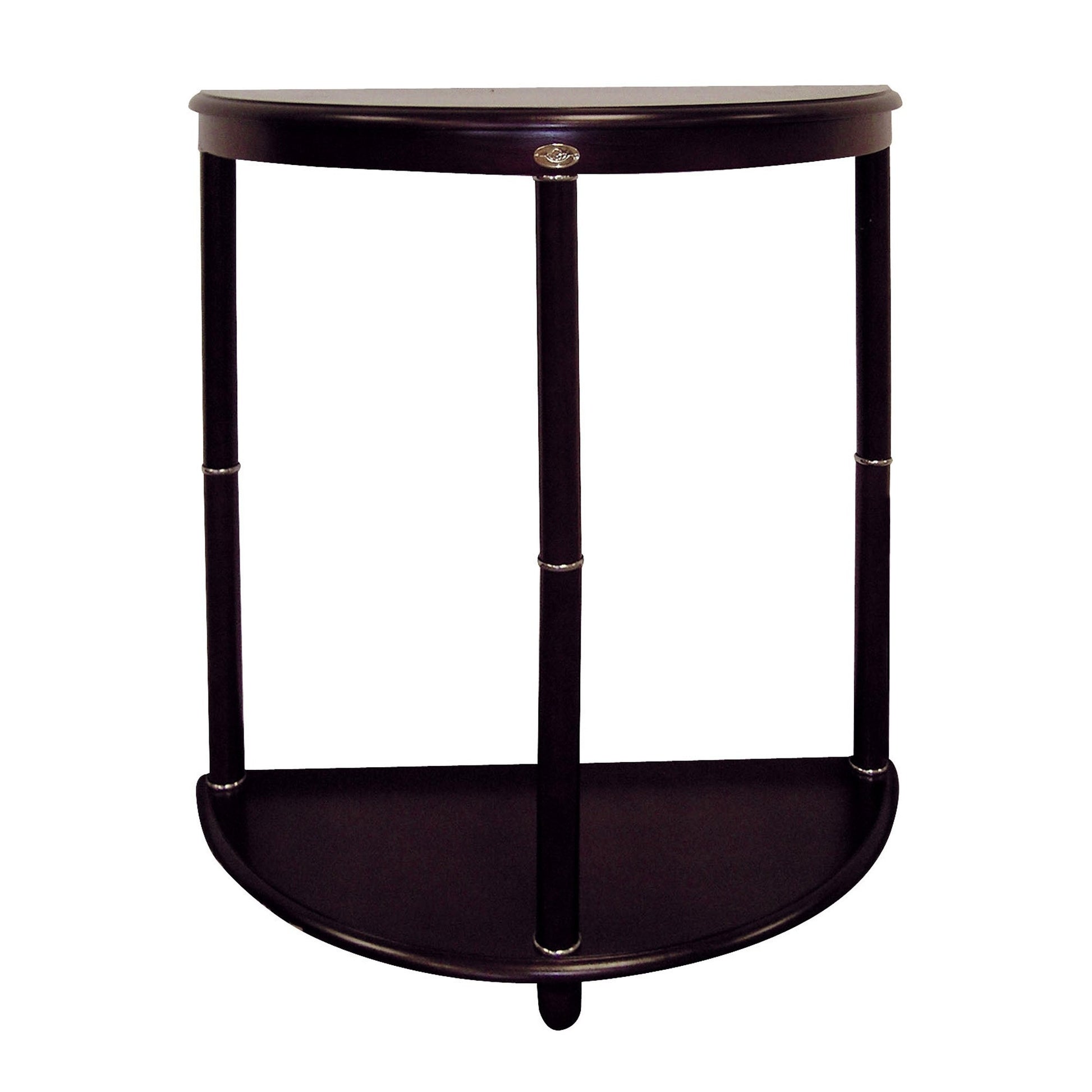 26" Dark Brown Manufactured Wood Half Circle End Table By Homeroots | End Tables | Modishstore - 2