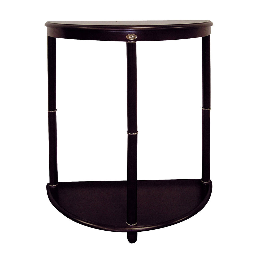26" Dark Brown Manufactured Wood Half Circle End Table By Homeroots | End Tables | Modishstore - 2