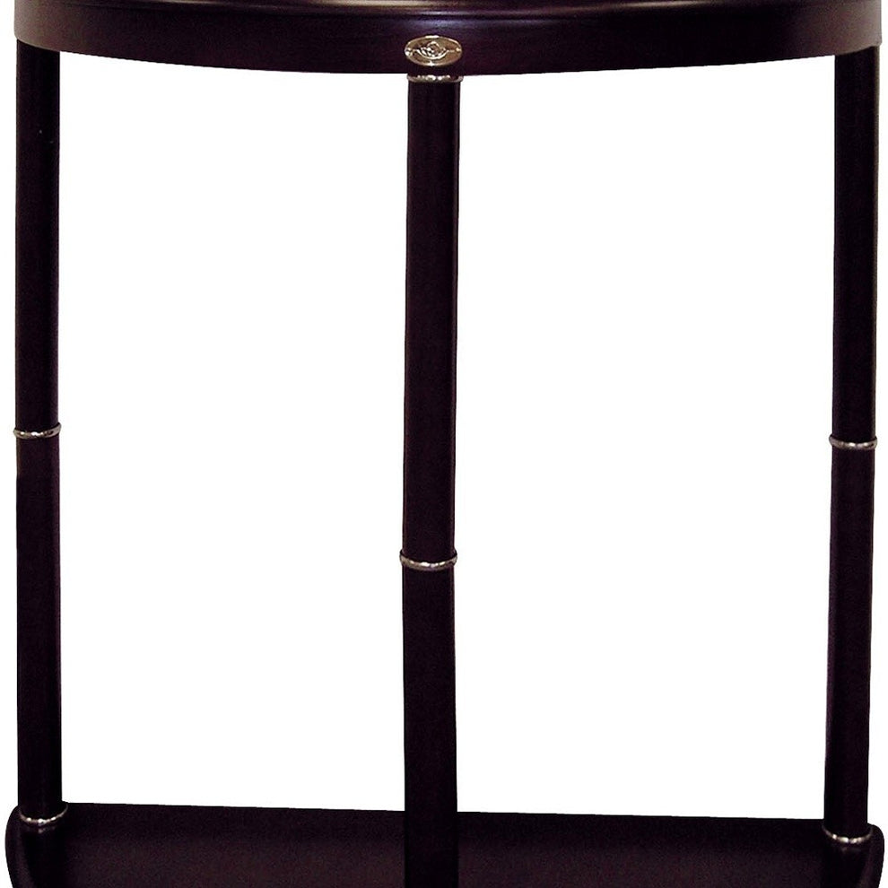 26" Dark Brown Manufactured Wood Half Circle End Table By Homeroots | End Tables | Modishstore - 4